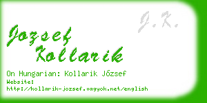 jozsef kollarik business card